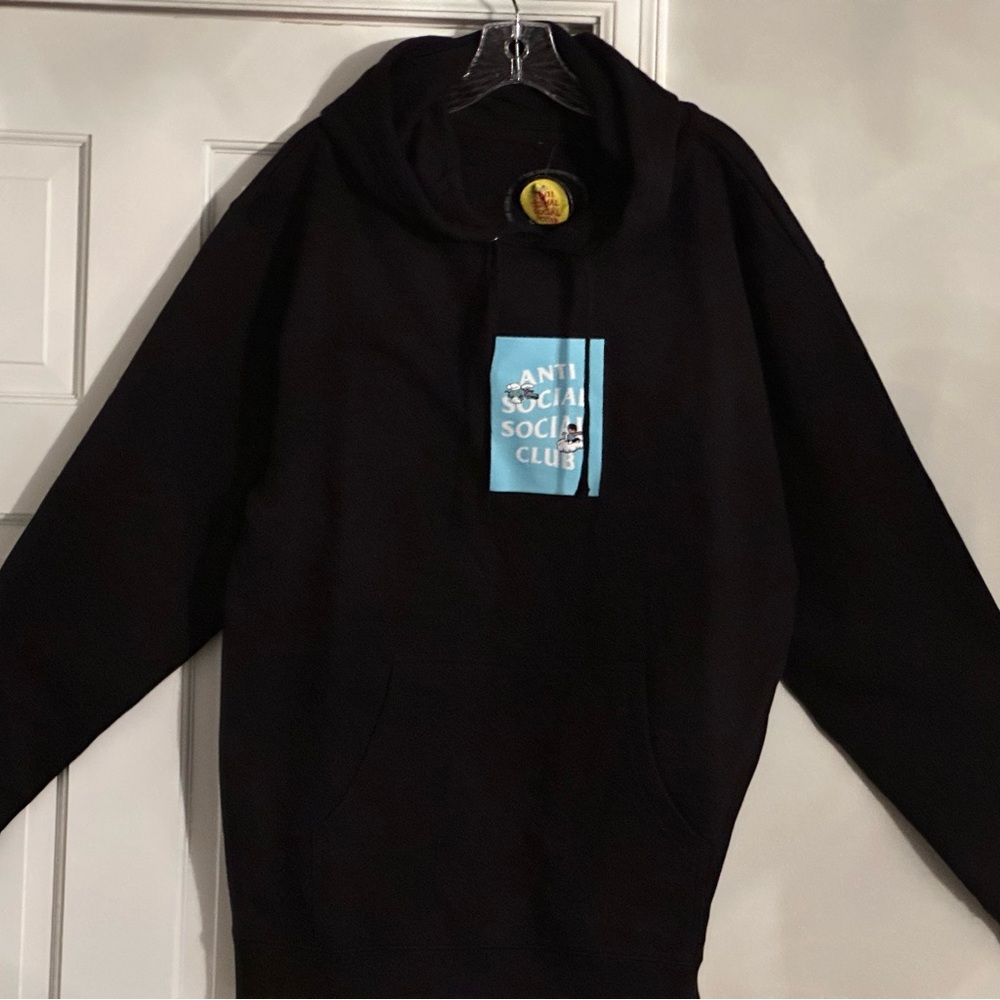 Anti Social Social Club Black Hoodie with White Text